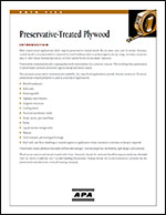Preservative-Treated Plywood Product Guide, APA Form G220