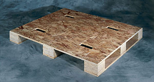 OSB pallet with full four-way entry