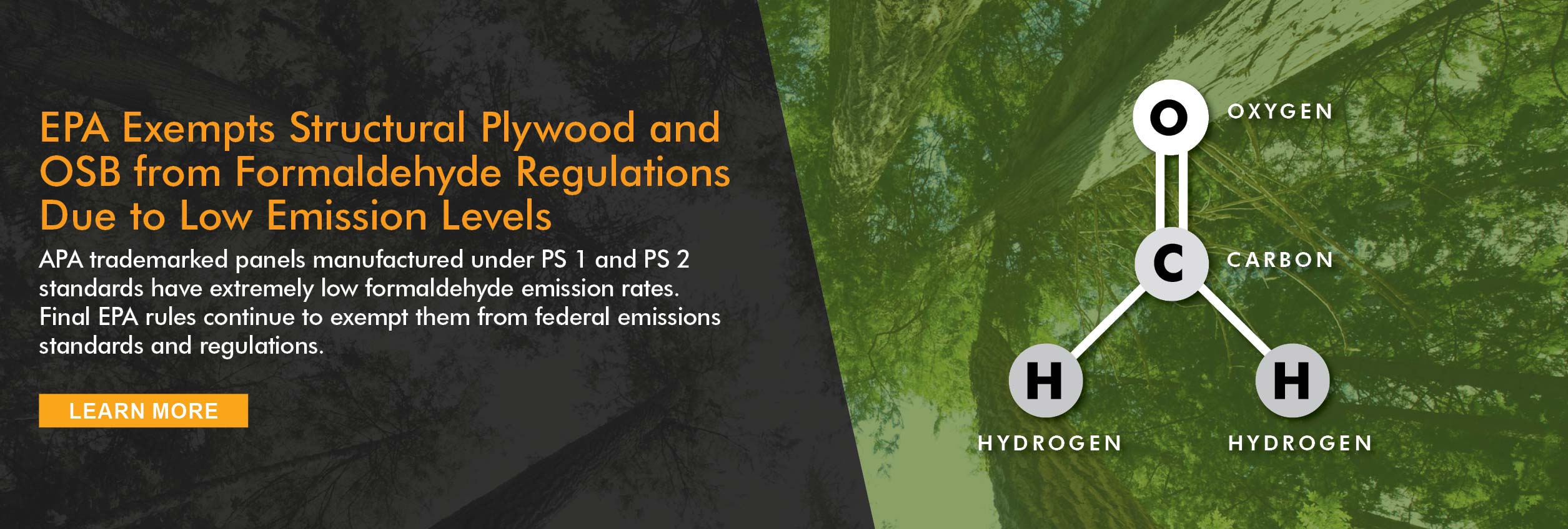 Structural plywood and oriented strand board (OSB) are exempt from EPA regs